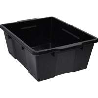 Contenant avec loquets en plastique,  la x 21" p x 7,75" h, Noir - Quantum Storage System LC191507BK