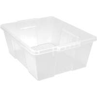 Contenant avec loquets en plastique,  la x 21" p x 7,75" h, Transparent - Quantum Storage System LC191507CL
