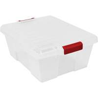Contenant avec loquets en plastique,  la x 21" p x 7,75" h, Transparent - Quantum Storage System LC191507CL
