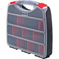 Plastic Compartment Box, 10" W x 12.5" D x 2-1/4" H, 22 Compartments - Quantum Storage System ORG80032