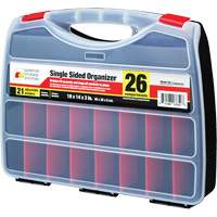 Boîte &agrave; compartiments en plastique, 14" la x 18" p x 3" h, 26 compartiments - Quantum Storage System ORG81832