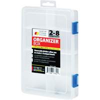 Boîte &agrave; compartiments en plastique, 5,5" la x 7,75" p x 1,75" h, 8 compartiments - Quantum Storage System QB400