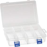 Boîte &agrave; compartiments en plastique, 5,5" la x 7,75" p x 1,75" h, 8 compartiments - Quantum Storage System QB400