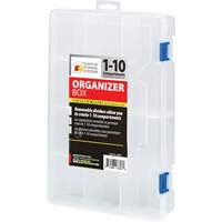 Boîte &agrave; compartiments en plastique, 7,75" la x 11,75" p x 2,2" h, 10 compartiments - Quantum Storage System QB800
