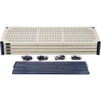 &eacute;tag&egrave;re en fils m&eacute;talliques avec tablettes en plastique, Cadre en fils m&eacute;talliques avec tablettes en plastique, Sans boulons, De base, 48" la x 72" h x 24" p - Quantum Storage System RPWR72-2448E