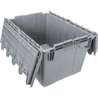 Flip Top Plastic Distribution Container, 21.65" x 15.5" x 12.5", Grey - KLETON 