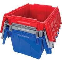 Contenant de distribution en plastique avec dessus basculant, 21,65" x 15,5" x 12,5", Rouge - KLETON 