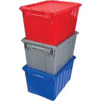 Contenant de distribution en plastique avec dessus basculant, 21,65" x 15,5" x 12,5", Rouge - KLETON 