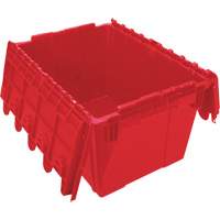 Contenant de distribution en plastique avec dessus basculant, 21,65" x 15,5" x 12,5", Rouge - KLETON 