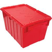 Contenant de distribution en plastique avec dessus basculant, 21,65" x 15,5" x 12,5", Rouge - KLETON 