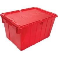 Contenant de distribution en plastique avec dessus basculant, 21,65" x 15,5" x 12,5", Rouge - KLETON 