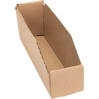 Boîtes profondes en carton ondul&eacute;, 2-7/8" la x 11-1/4" p x 4-1/2" h, Beige - Mitchel Lincoln MLCG169