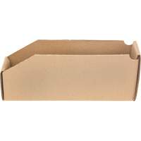 Boîtes profondes en carton ondul&eacute;, 2-7/8" la x 11-1/4" p x 4-1/2" h, Beige - Mitchel Lincoln MLCG169