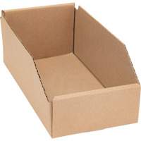 Boîtes profondes en carton ondul&eacute;, 5-3/4" la x 11-1/4" p x 4-1/2" h, Beige - Mitchel Lincoln MLCG171