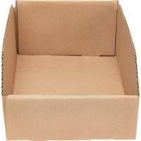 Boîtes profondes en carton ondul&eacute;, 7-5/8" la x 11-5/16" p x 4-1/2" h, Beige - Mitchel Lincoln MLCG172