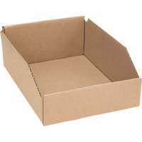Boîtes profondes en carton ondul&eacute;, 8-3/4" la x 11-1/4" p x 4-1/2" h, Beige - Mitchel Lincoln MLCG175