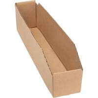 Boîtes profondes en carton ondul&eacute;, 1-7/8" la x 17-1/8" p x 4-1/2" h, Beige - Mitchel Lincoln MLCG176