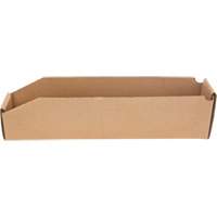 Boîtes profondes en carton ondul&eacute;, 1-7/8" la x 17-1/8" p x 4-1/2" h, Beige - Mitchel Lincoln MLCG176