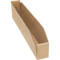Boîtes profondes en carton ondul&eacute;, 2-7/8" la x 17-1/4" p x 4-1/2" h, Beige - Mitchel Lincoln MLCG177