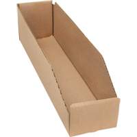 Boîtes profondes en carton ondul&eacute;, 3-3/4" la x 17-1/4" p x 4-1/2" h, Beige - Mitchel Lincoln MLCG178