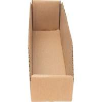 Boîtes profondes en carton ondul&eacute;, 3-3/4" la x 17-1/4" p x 4-1/2" h, Beige - Mitchel Lincoln MLCG178