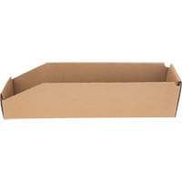 Boîtes profondes en carton ondul&eacute;, 3-3/4" la x 17-1/4" p x 4-1/2" h, Beige - Mitchel Lincoln MLCG178
