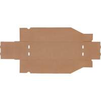 Boîtes profondes en carton ondul&eacute;, 5-3/4" la x 17-1/4" p x 4-1/2" h, Beige - Mitchel Lincoln MLCG179