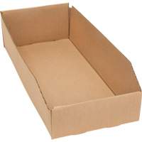 Deep Corrugated Parts Bins, 7-3/4" W x 17-1/4" D x 4-1/2" H, Beige CG180 | SCN Industrial