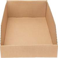 Boîtes profondes en carton ondul&eacute;, 9-3/4" la x 17-1/4" p x 4-1/2" h, Beige - Mitchel Lincoln MLCG181