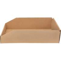 Boîtes profondes en carton ondul&eacute;, 9-3/4" la x 17-1/4" p x 4-1/2" h, Beige - Mitchel Lincoln MLCG181