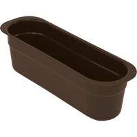 All-Purpose Cutlery Storage Tub, 4-1/8" H x 4-7/16" D x 14-3/16" L, Plastic, Brown - Quantum Storage System FSB-1544BN