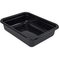 Bac d'entreposage tout usage &agrave; fond plat, 5" ha x 17" p x 22" lo, Plastique, Noir - Quantum Storage System FSB-22175BK