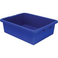 Bac d'entreposage tout usage &agrave; fond rainur&eacute;, 7" ha x 17" p x 22" lo, Plastique, Bleu - Quantum Storage System FSB-22177RBL