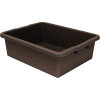 Bac d'entreposage tout usage &agrave; fond rainur&eacute;, 7" ha x 17" p x 22" lo, Plastique, Brun - Quantum Storage System FSB-22177RBN