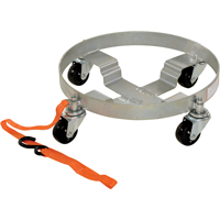Chariots &agrave; &eacute;tages multiples pour baril, Acier, Capacit&eacute;e 900 lb, Diam&egrave;tre 19", Roue en Caoutchouc - Vestil DRUM-TRI-H