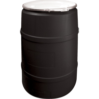 Barils en poly&eacute;thyl&egrave;ne, 55 gal. US (45 gal. imp.), Dessus ouvert, Noir - Mauser Packaging NDLOP0045