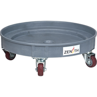 Leak Containment Drum Dolly, 24.25" dia. X 7.625" H, 1.5 US Gal. Spill Cap. - Zenith Safety Products 