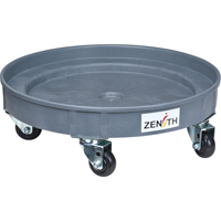 Leak Containment Drum Dolly, 24.25" dia. X 7.625" H, 1.5 US Gal. Spill Cap. - Zenith Safety Products 