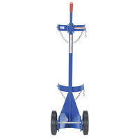 Gas Cylinder Cart, Rubber Wheels, 12" W x 15-1/2" L Base, 500 lbs. - Vestil CYL-D-1-HR