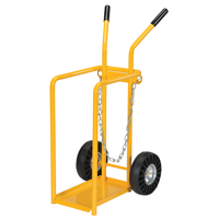 Gas Cylinder Cart, Mold-on Rubber Wheels, 9-13/16" W x 16" L Base, 150 lbs. DC671 | SCN Industrial