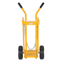 Gas Cylinder Cart, Mold-on Rubber Wheels, 9-13/16" W x 16" L Base, 150 lbs. DC671 | SCN Industrial
