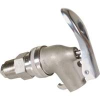 Manual Drum Faucet, Stainless Steel, 3/4" NPT - Vestil DFT-SS