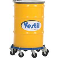 Chariot pour baril octogonal, Acier, Capacit&eacute;e 2000 lb, Diam&egrave;tre 27-1/16", Roue en Fonte - Vestil OCTO-55-CI