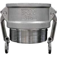 Cam & Groove Coupling, Stainless Steel, Type B, 3/4", Male NPT, 250 PSI - Armour Lock CGSB-.75