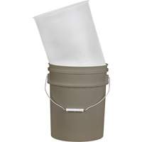 Plastic Pail Liner, 11-1/4" Dia. x 14" H, 5 US gal (4.16 imp. Gal.) Capacity - KLETON 