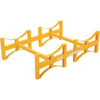 Porte-barils empilable en acier, 2 barils, Capacit&eacute; de 1600 lb, 45-1/2" la x 29-7/8" p x 12-3/4" h - Vestil DRUM-RACK-2