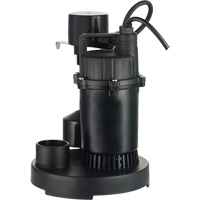 Thermoplastic Submersible Sump Pump, 2560 GPH, 115 V, 4.6 A, 1/3 HP - LEO LSD-252PLV