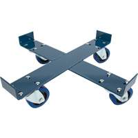 Drum Dolly, Steel, 1400 lbs. Capacity, 24" Diameter, Blue Elastic Casters DC877 | SCN Industrial
