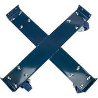 Drum Dolly, Steel, 1400 lbs. Capacity, 24" Diameter, Blue Elastic Casters DC877 | SCN Industrial