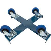 Drum Dolly, Steel, 1400 lbs. Capacity, 24" Diameter, Blue Elastic Casters DC877 | SCN Industrial